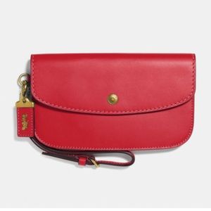 Coach 1941 Clutch Wristlet Glovetanned 29770 Red JASPER/BRASS